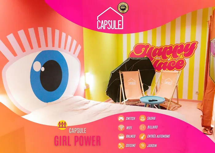 Capsule Girl Power Spa - Balneo - Sauna - Karaoke - Billard - 2 Chambres